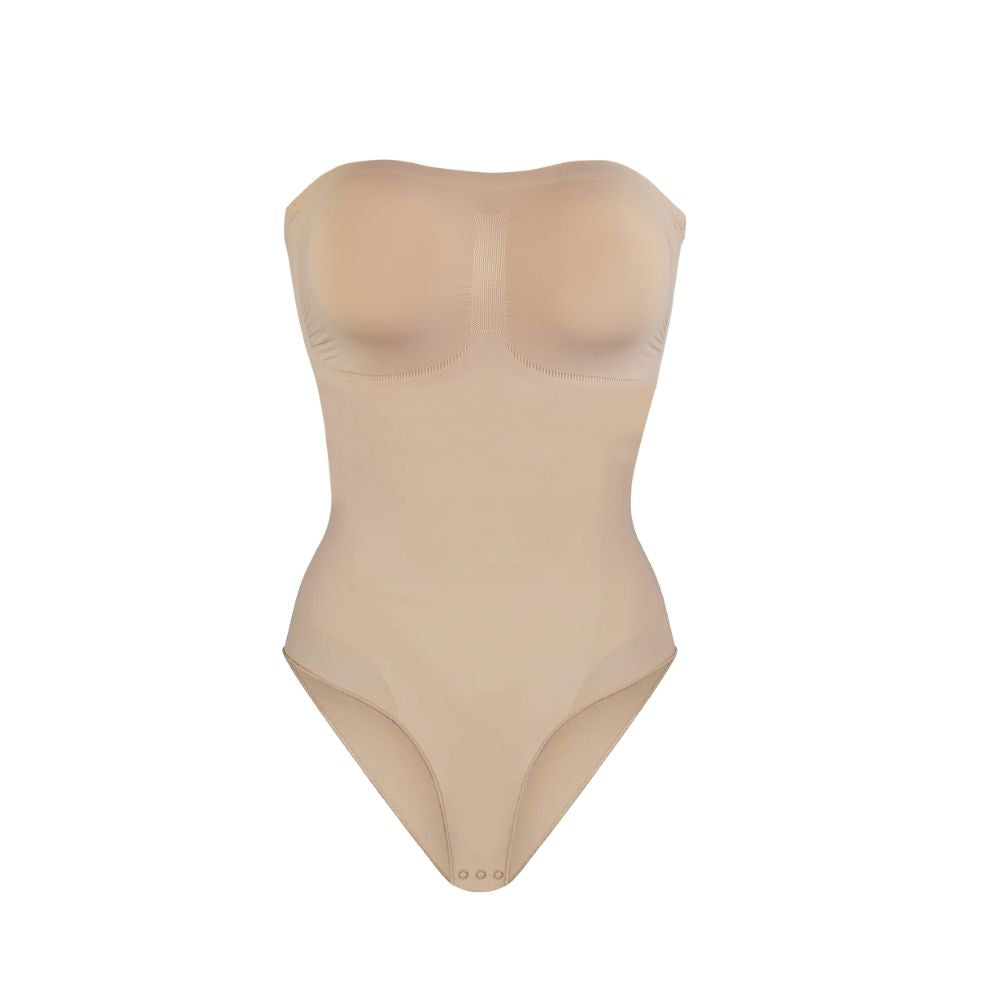 Bodysuits Bodysculpt Seamless Strapless Shaper Curva Color: Khaki Size: S ₱1599.00 Body Sculpting,Body Sculpting & Confidence Boost,Casual & Everyday Comfort,Date Night & Intimates,Layering Basics,Minimalist Wardrobe,Packable Essentials,Plus Size & Curvy,