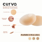 Curva Silicone Nipple Cover Bundle in White – Reusable, Adhesive, Invisible Pasties for Women’s Backless, Strapless, and Sheer Outfits