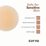 Curva Silicone Nipple Cover Bundle in White – Reusable, Adhesive, Invisible Pasties for Women’s Backless, Strapless, and Sheer Outfits