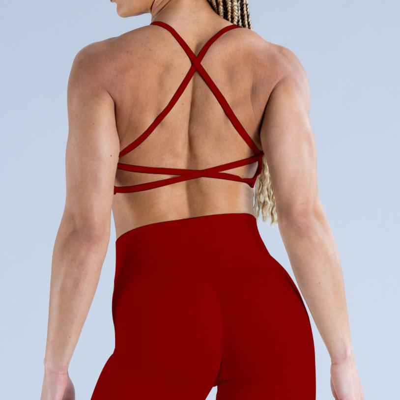 Sculpted Fit Seamless Cross Back Sports Bra