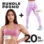 Pink GymWear Set Seamless Leggings & Halter Sports Bra