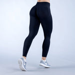 Black GymWear Set Seamless Leggings & Crossback Sports Bra