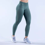 Teal GymWear Set Seamless Leggings & Sports Crop Top