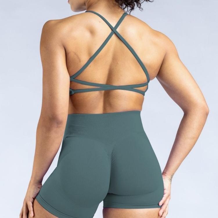 Sculpted Fit Seamless Cross Back Sports Bra