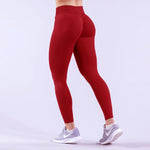 Red GymWear Set Seamless Leggings & Crossback Sports Bra