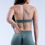 Teal GymWear Set Seamless Leggings & Halter Sports Bra