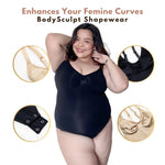 Curva BodySculpt Seamless Shaper Bodysuit Brief in Black – Tummy Control, Wire-Free, Invisible Shapewear for Women’s Dresses, Office Wear, and Special Occasions