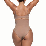 Curva High-Waisted Tummy Control Seamless Sculpting Brief in Beige – Invisible, Smoothing Shapewear for Women’s Dresses, Everyday Wear, and Postpartum Support