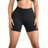 Curva Sculpted Fit Seamless Cycling Gym Shorts in Black – High-Waisted, Squat-Proof, Moisture-Wicking Activewear for Women’s Workouts, Biking, and Training