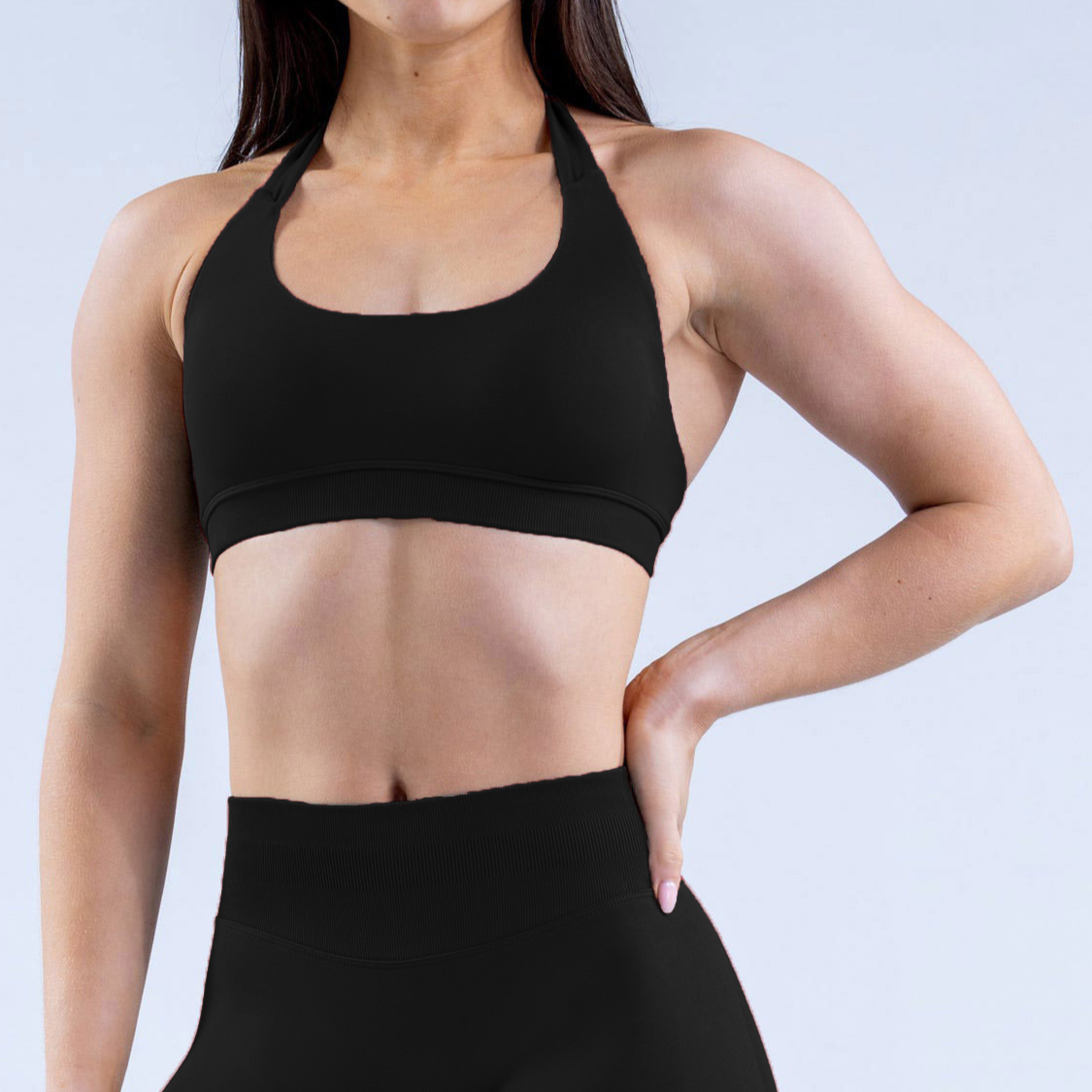 Sculpted Fit Seamless Halter Sports Bra