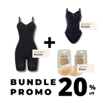 Black Bodysuit Boxers & Black Bodysuit Brief & Nipple Covers